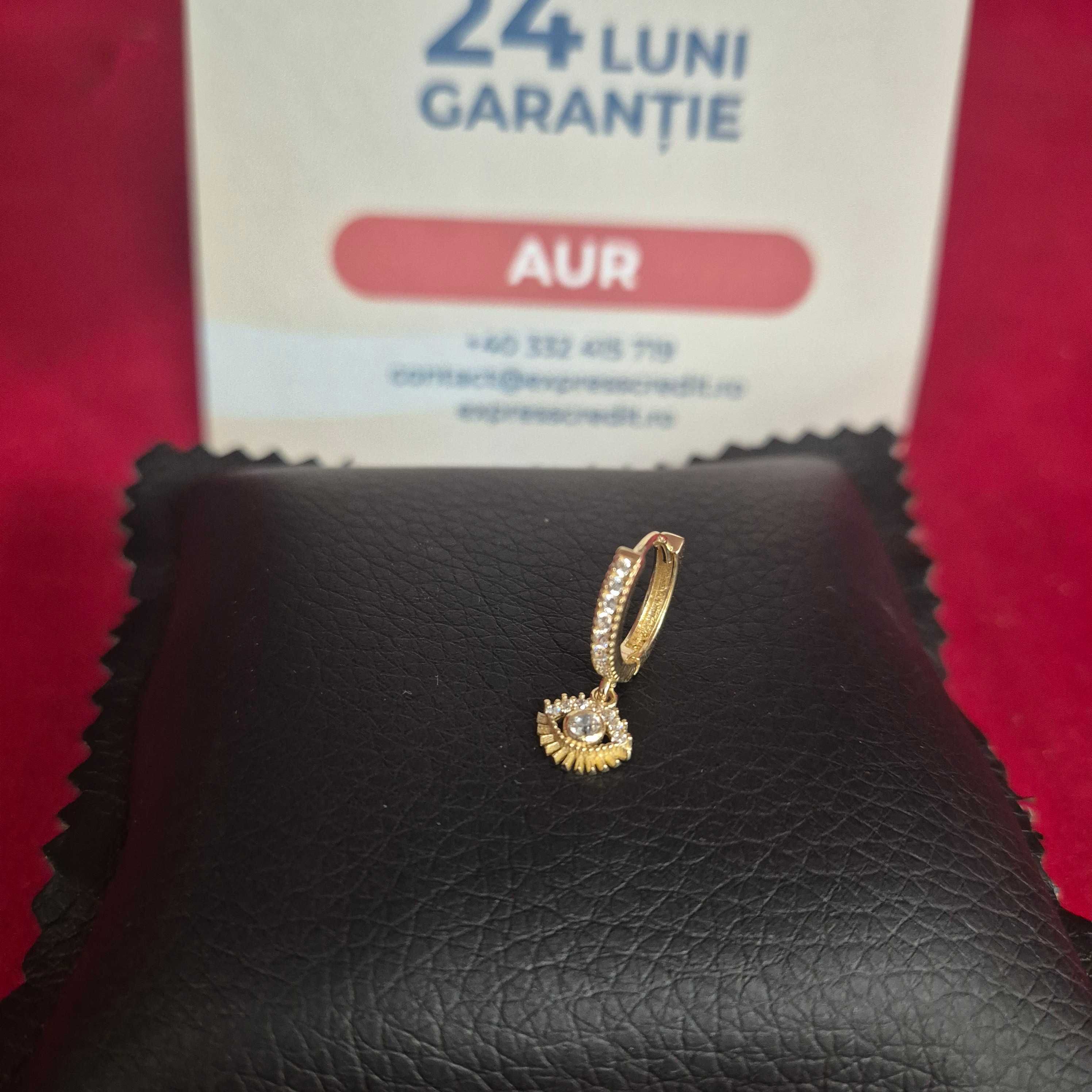 ( B31617.1 / Ag28 Doi Baieti ) Cercei Aur 14K - 2.66 grame /  752 lei