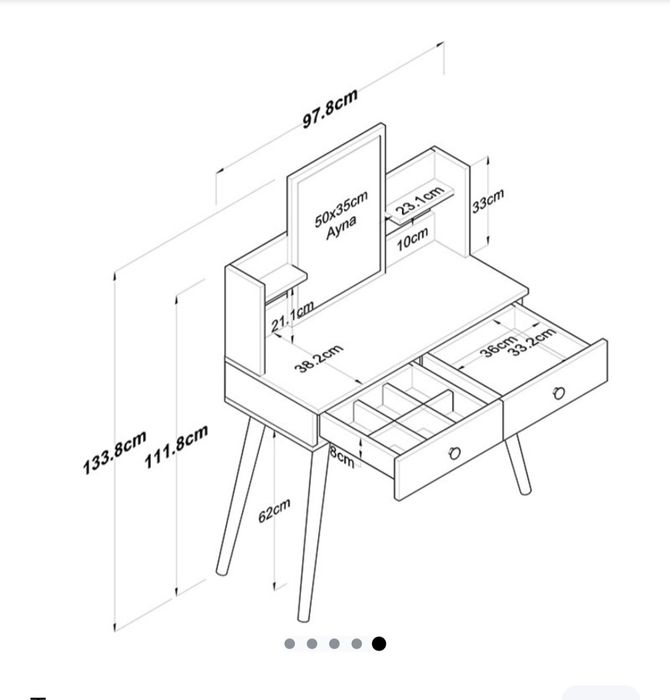Тоалетка с огледало