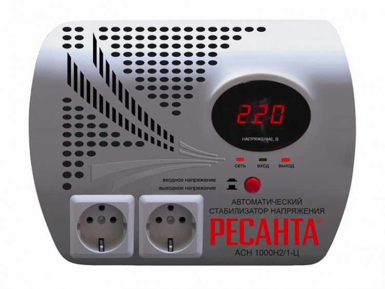 Стабилизатор напряжения серии РЕСАНТА АСН-1000Н2/1-Ц для котлов