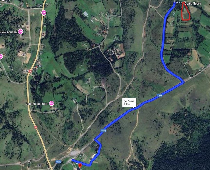 Teren Dealu Negru de vanzare, la 3 km de Belis