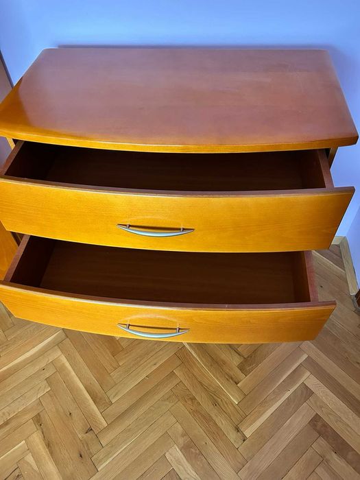 Ъглов гардероб + скрин (естествен фурнир)