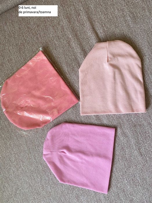 Lot caciula bentita sosete bebe copii toamna iarna 0-6luni