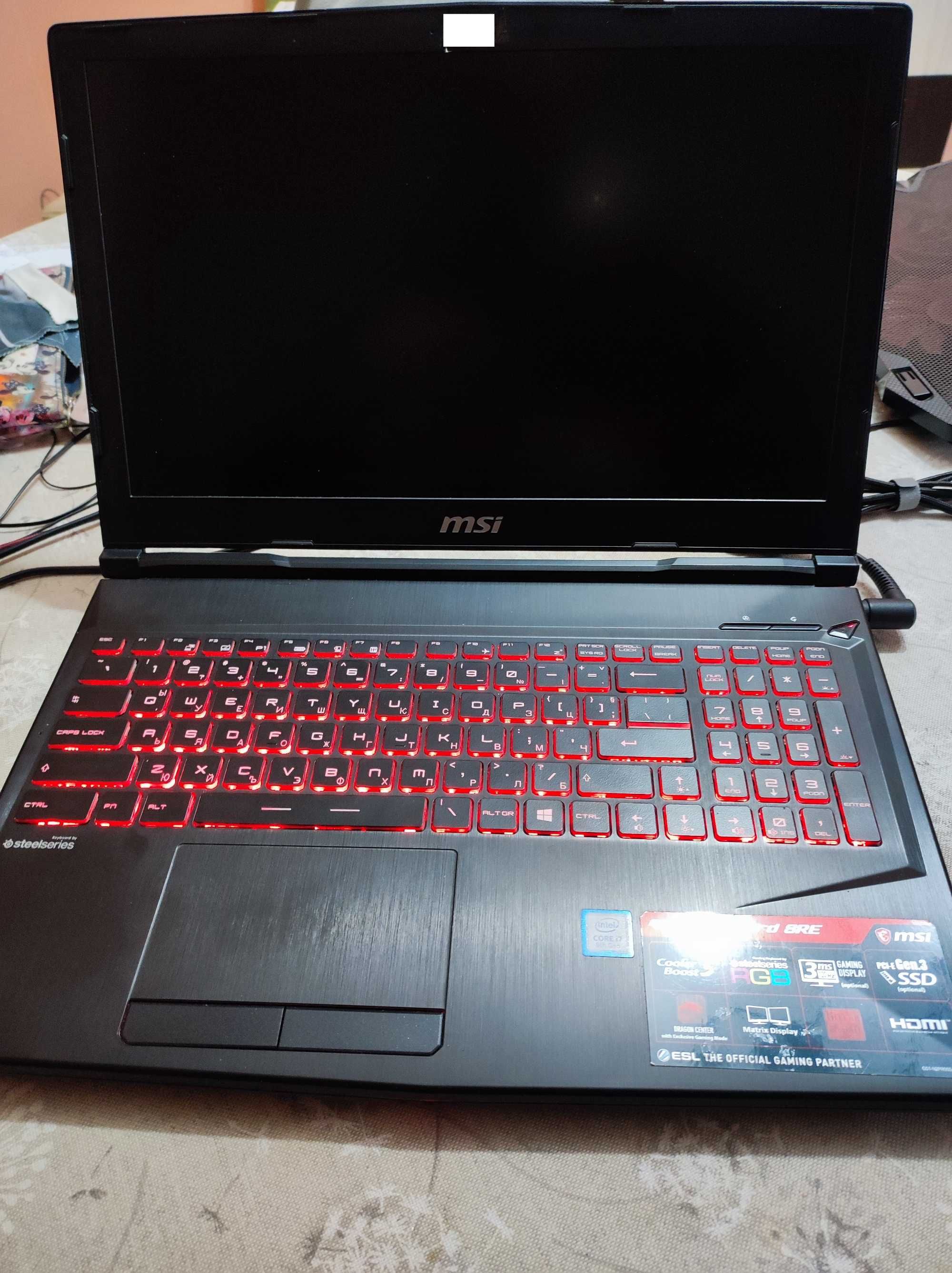 Лаптоп 15.6'' MSI GP63 Leopard 8RE i7 24GB RAM 500GB SSD NVidia