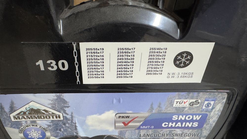 Lant zapada Mammoth marime 130 si 110 Nou