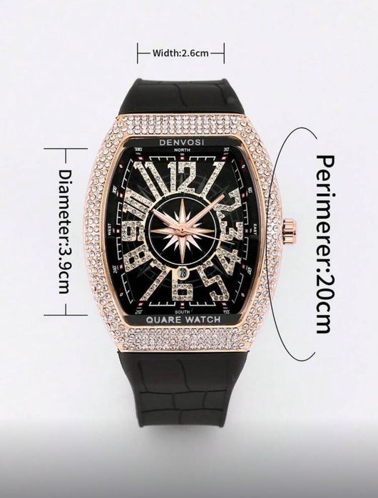 Унисекс Часовник с кристали RichhM