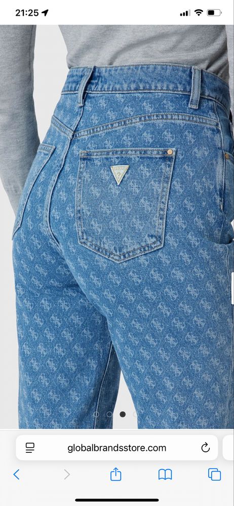 Дънки с монограм Guess
