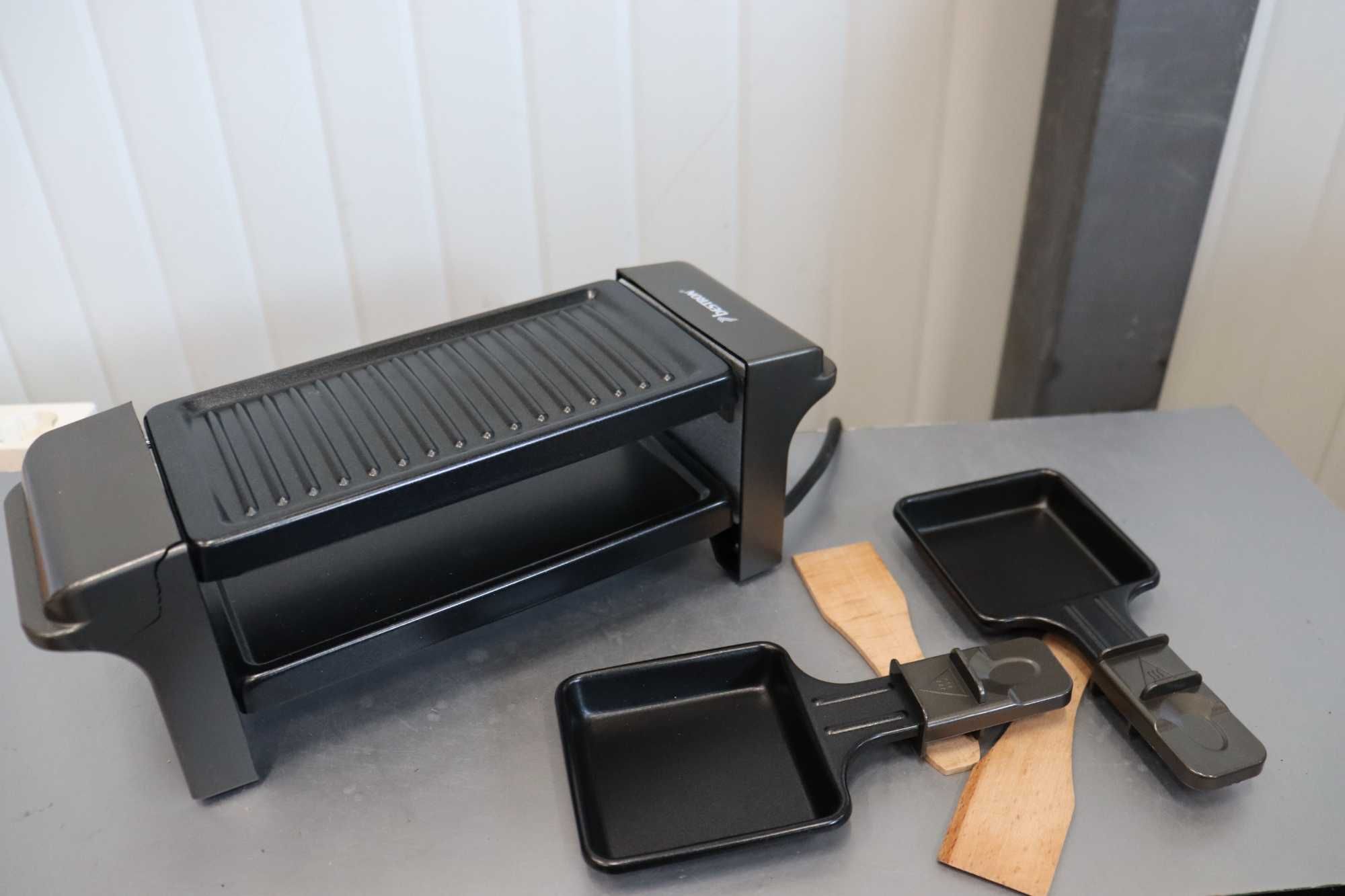Bestron Raclette, Мини раклет грил 2 тигана,2 шпатули,350W, лек ДЕФЕКТ