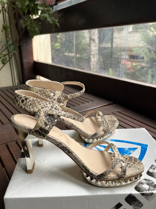 Sandale elegante piele naturala,animal print