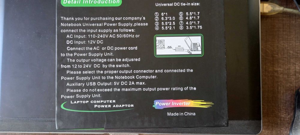 Incarcator universal laptop. Se poate folosi si AUTO. OUT:12-24 v. Nou