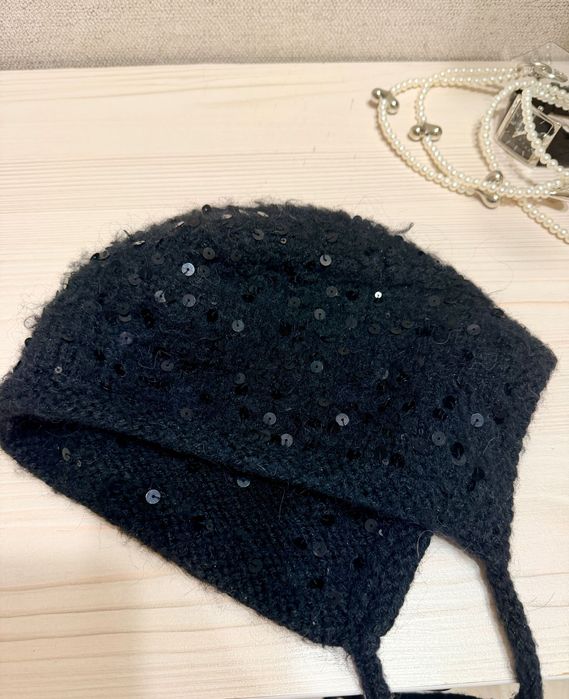 Шапка чепчик с пайетками