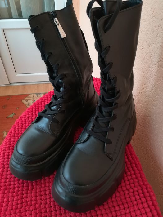 Ghete Zara nr 39 piele naturala