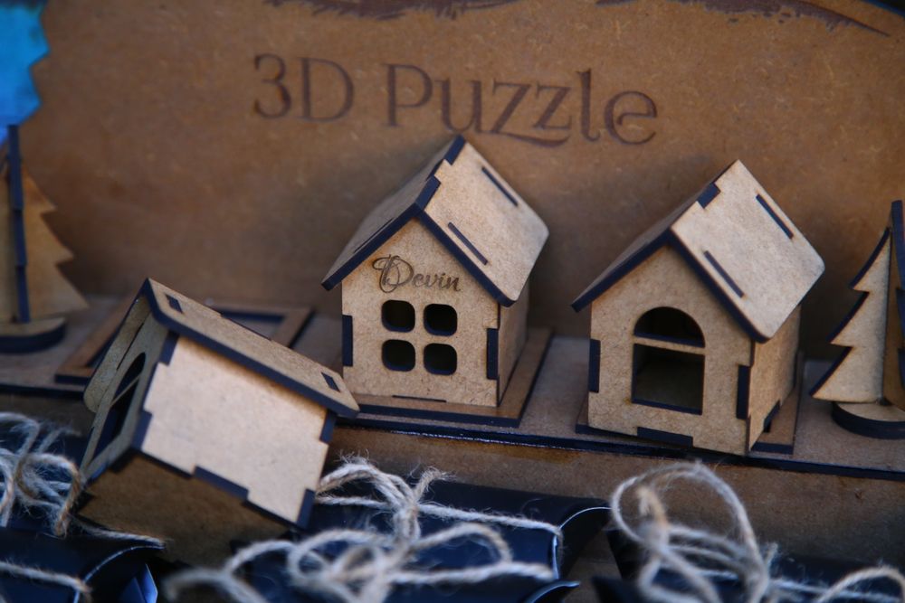 3D пъзел - Tiny Houses. Малки къщички. Сувенири. Лазерно рязане. Gifts