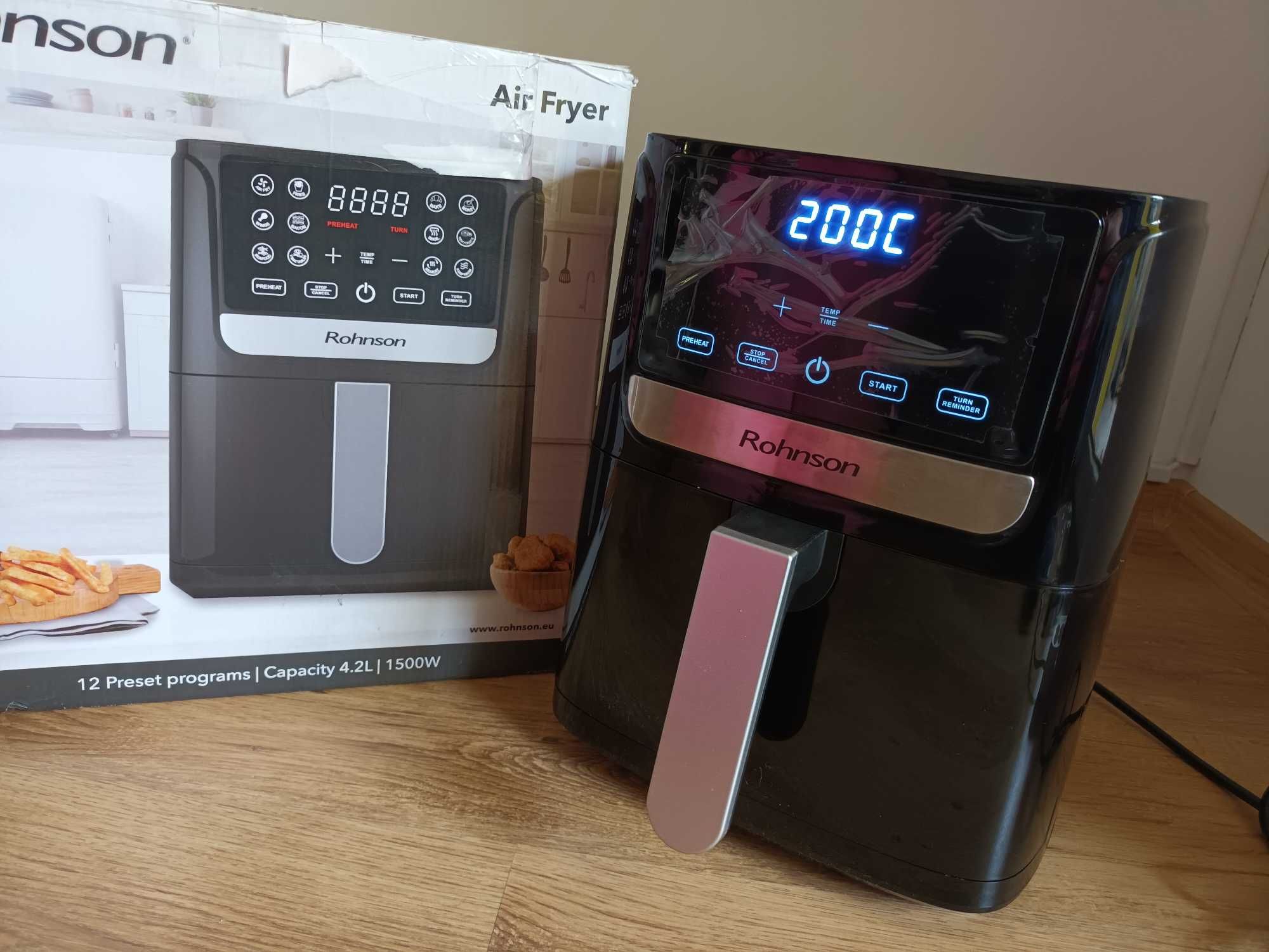 Airfryer, friteuză cu aer cald Rohnson R2828, 1500W, 4.2 L NOU