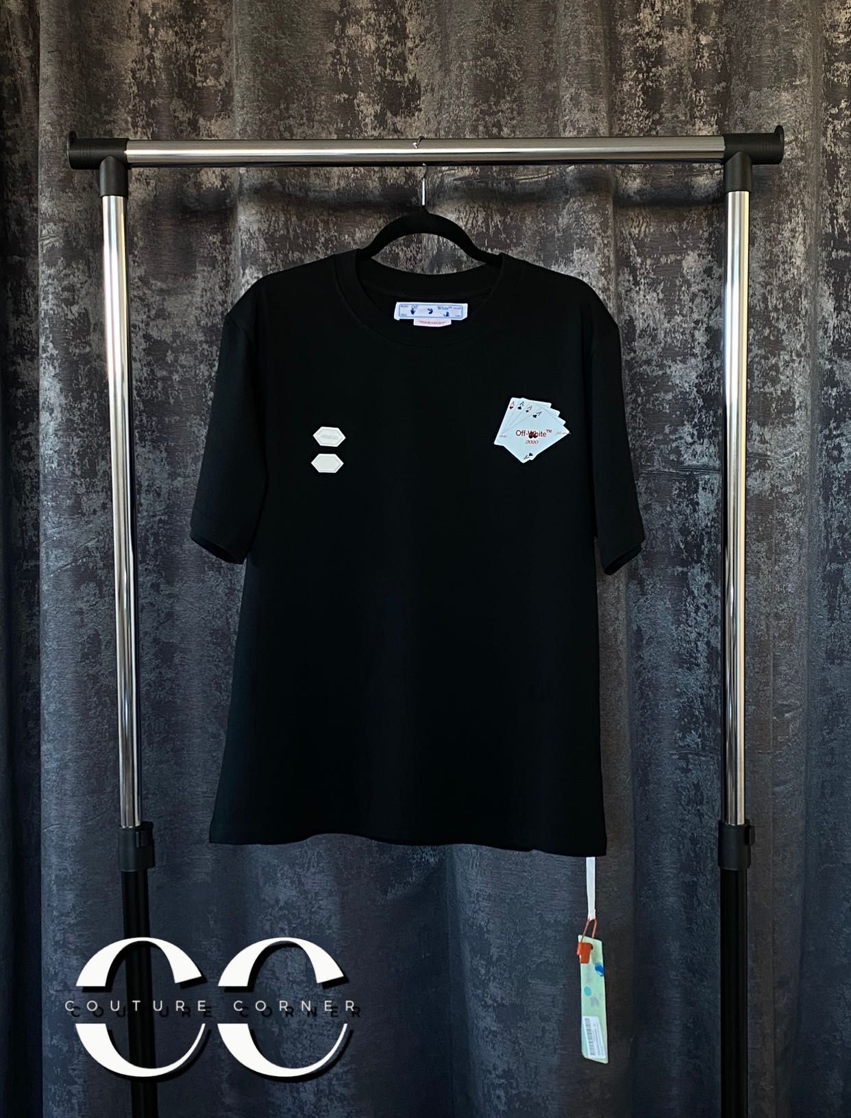 Tricou OFF-White • Calitate TOP • Hand Card S/S Over