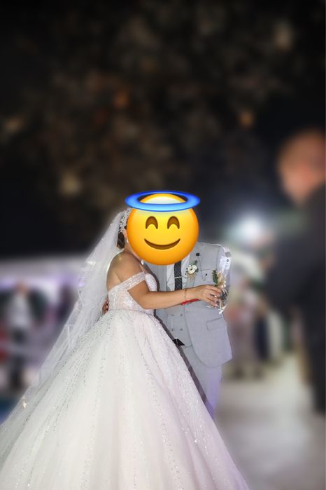 Булчинска рокля с мъниста