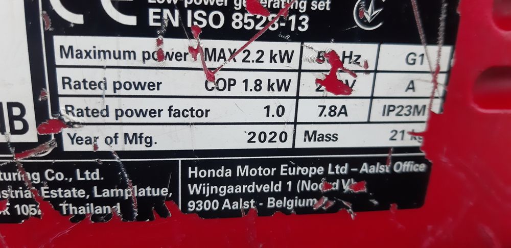 Generator honda eu 22i