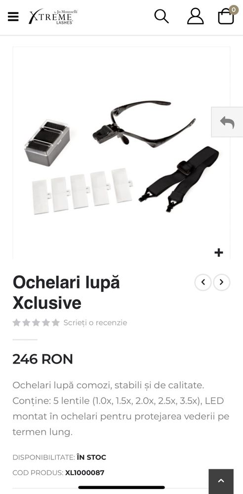 Ochelari lupa 5 lentile si lumina LED