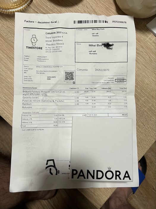 Bratara Pandora Moments Argint 925