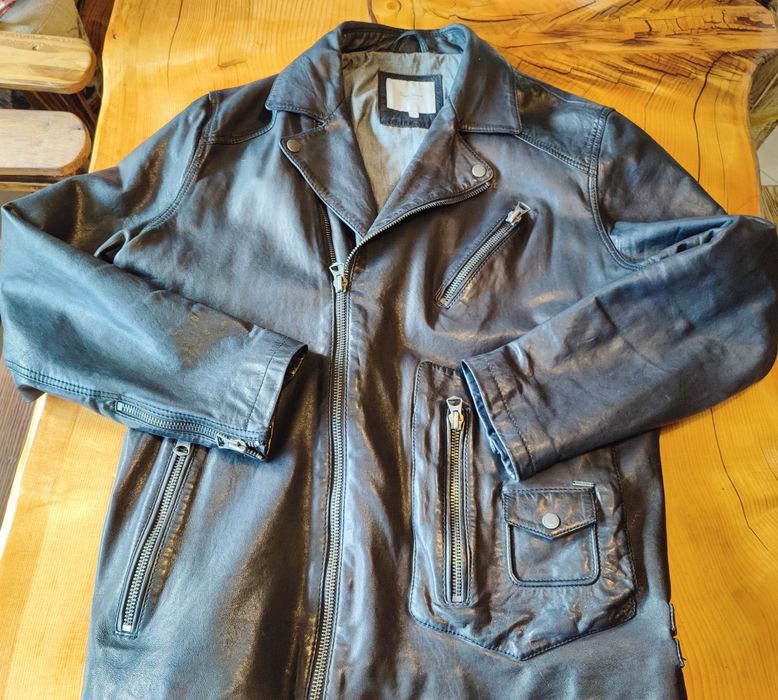 Мъжко оригинално кожено яке рокерия Pepe Jeans Хлл