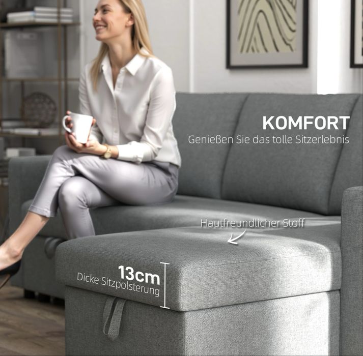 Разтегателен диван Homcom