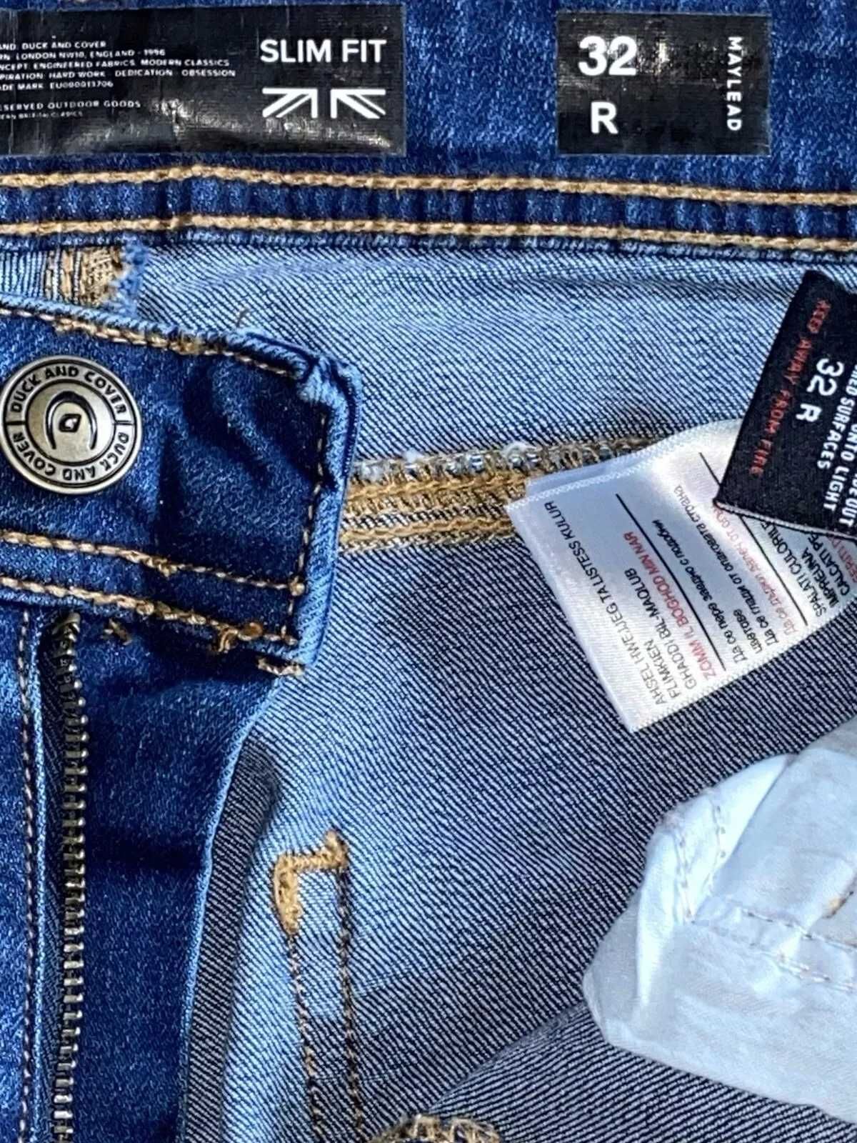Duck And Cover мъжки дънки Maylead Slim Fit, 32R, нови с етикети