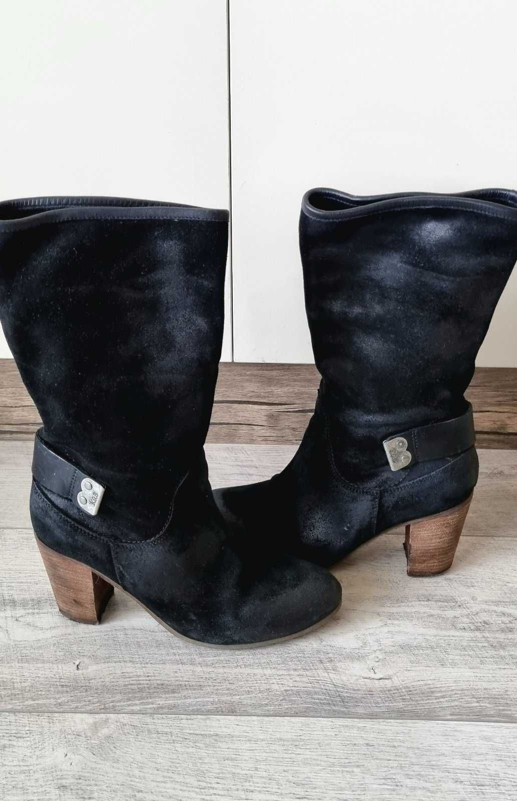 Черни ботуши от естествена кожа GiAnni
