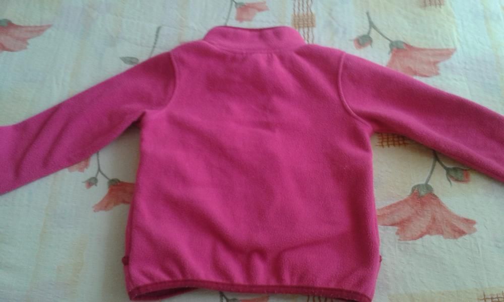 Geaca pink cu ciupercute 98/104