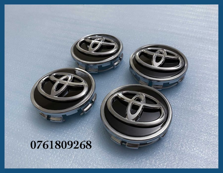 Set 4 capace negre 62mm jante aliaj Toyota
