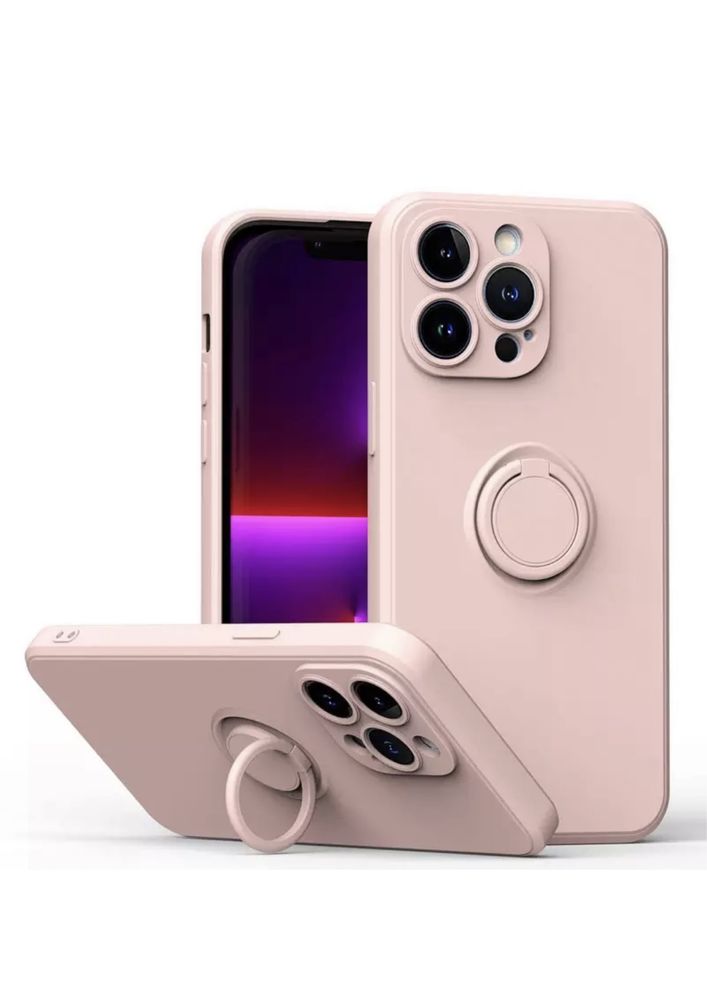 Husa TPU Alcantara Placuta si Inel Metalic - Iphone 14 PRO MAX PLUS