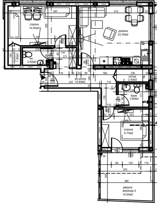 НОВА СГРАДА! Тристаен ап. с веранда Христо Смирненски
