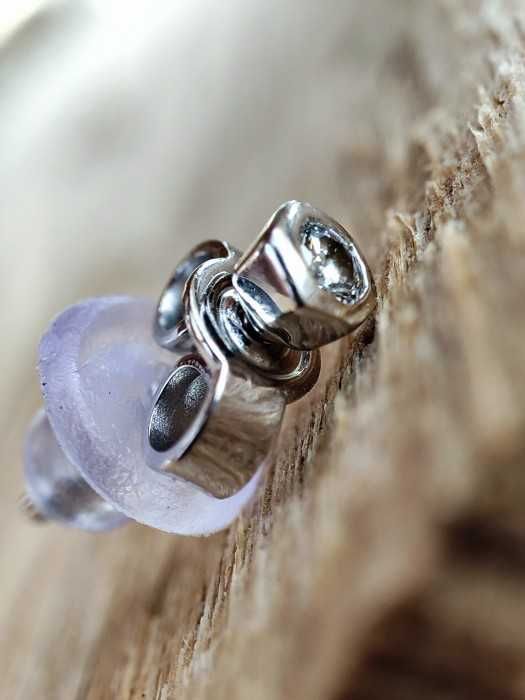 Cercel Piercing Aur Alb 14K Cu Diamant Cercei Piercing Cu Fluturas aur
