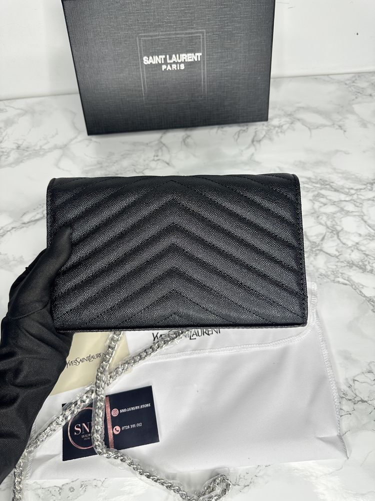 Geanta de lux YSL Saint Laurent piele naturala 100% cutie cadou