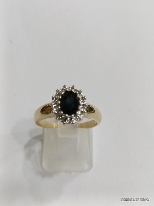 Vind Inel din aur 14kt cu safir 1,20ct și diamante 0,30ctt