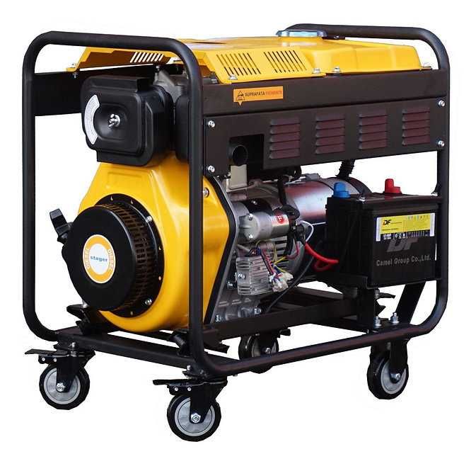 Stager YDE6500E3 Generator open-frame 6.3kVA, 8A, 3000rpm, 400V diesel