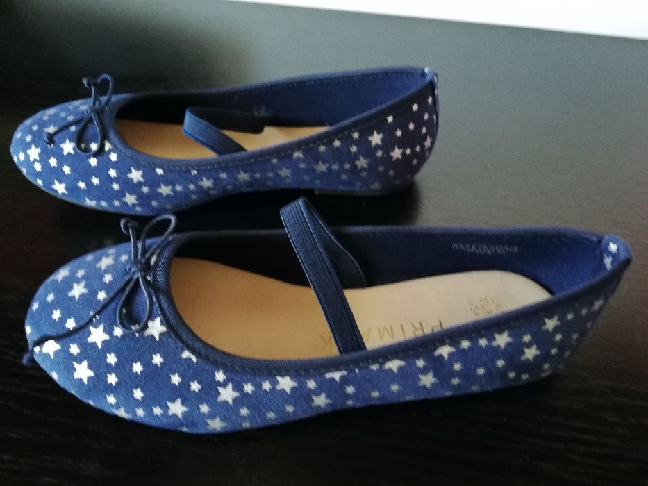 Pantofi NOI albastri cu stelute argintii 33/34 (21 cm)