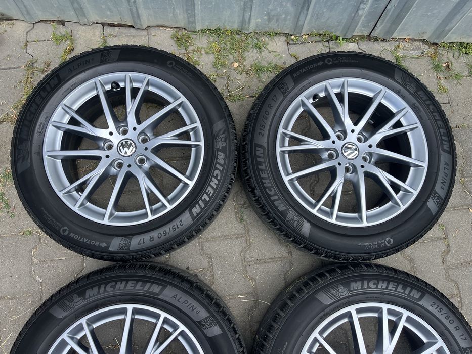 Jante 5x112mm anvelope iarna 215/60 R17, VW Tiguan, Audi Q3, Seat, BMW