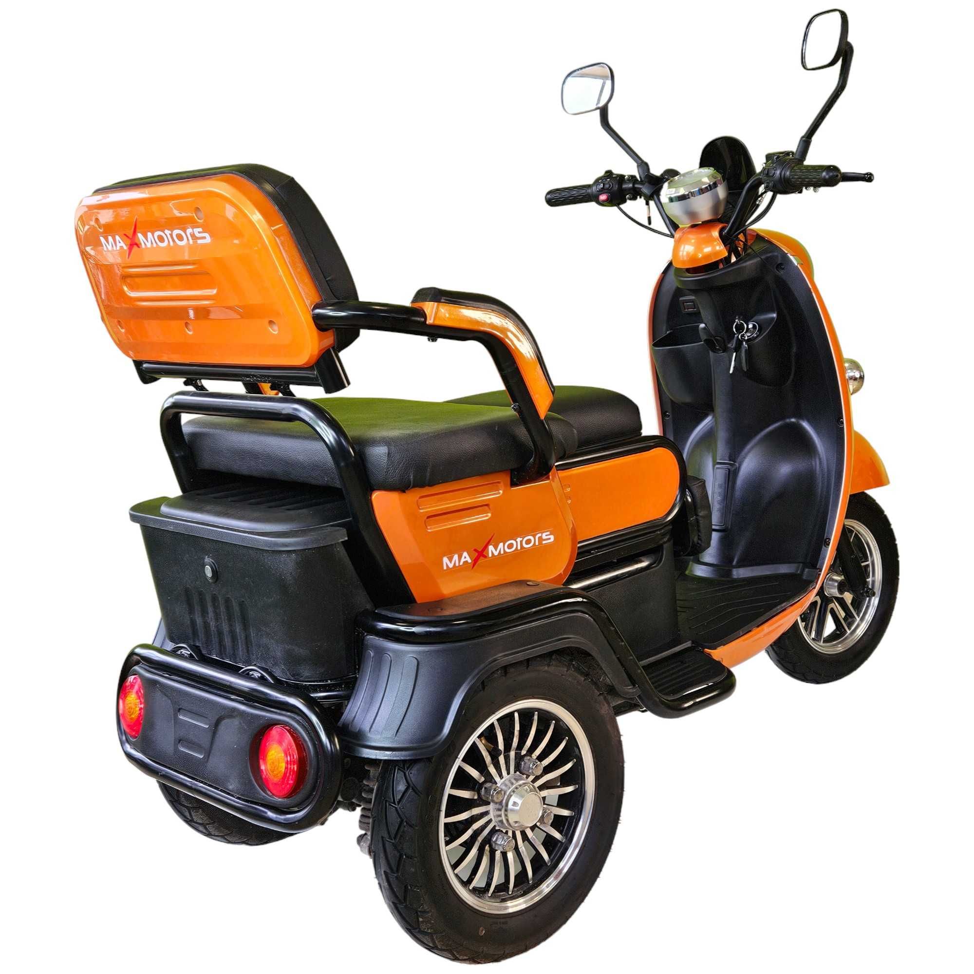 Електрическа Триместна Триколка X2 - 1500W Orange Nova Motors