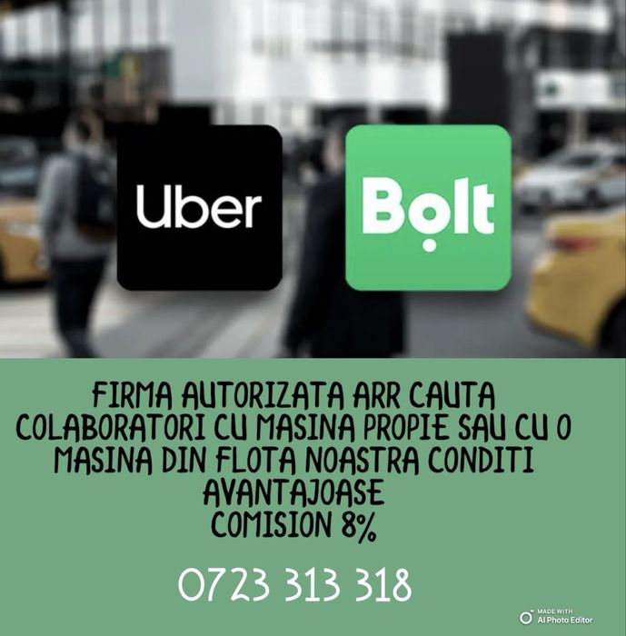 Flota Uber-Bolt Comision 8%