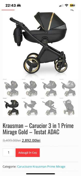 Carucior 3in1 Krausman in stare foarte buna