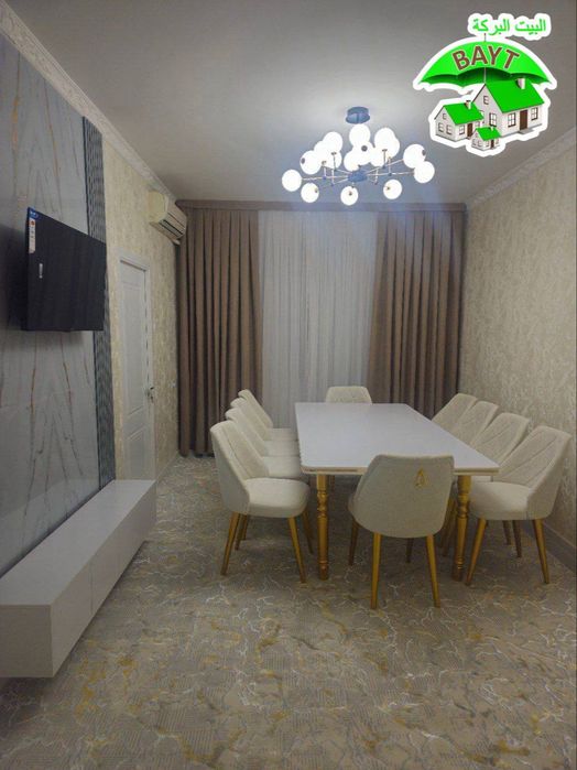 ^3/3/4 Чиланзар 8 квартал Евроремонт Мебель+техника Продаётся квартира