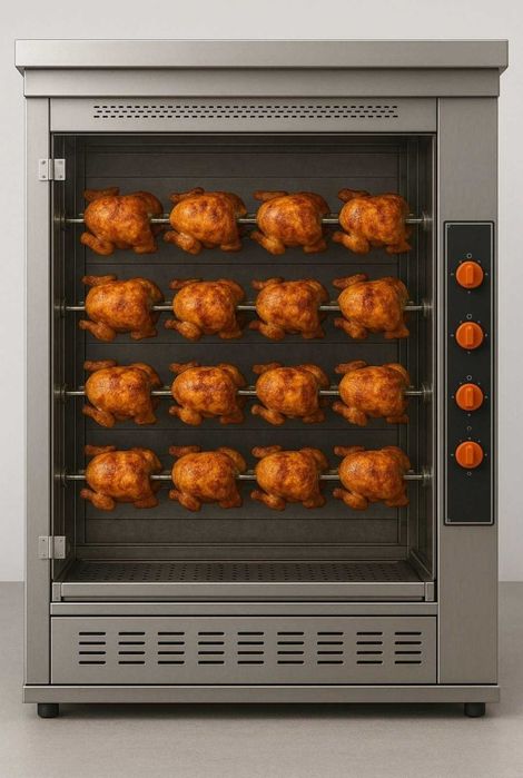 Професионална машина за пиле на грил - Газ Отлично състояние