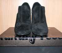 Туфли-ботильоны женские велюровые из натуральной кожи