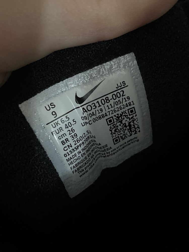 Nike черни кожени маратонки, като нови ( 40,5 н)