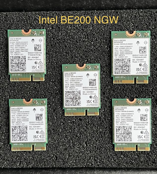 Intel BE200 NGW-BE1750 WIFI 7