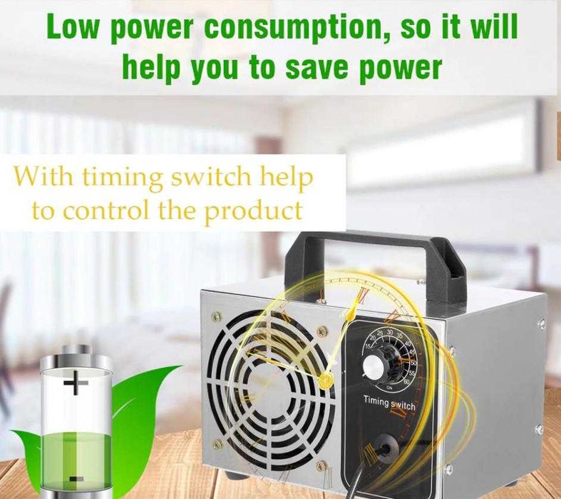 Почистващ Озонатор 60 грама/час Въздухо Пречиствател Озон Генератор