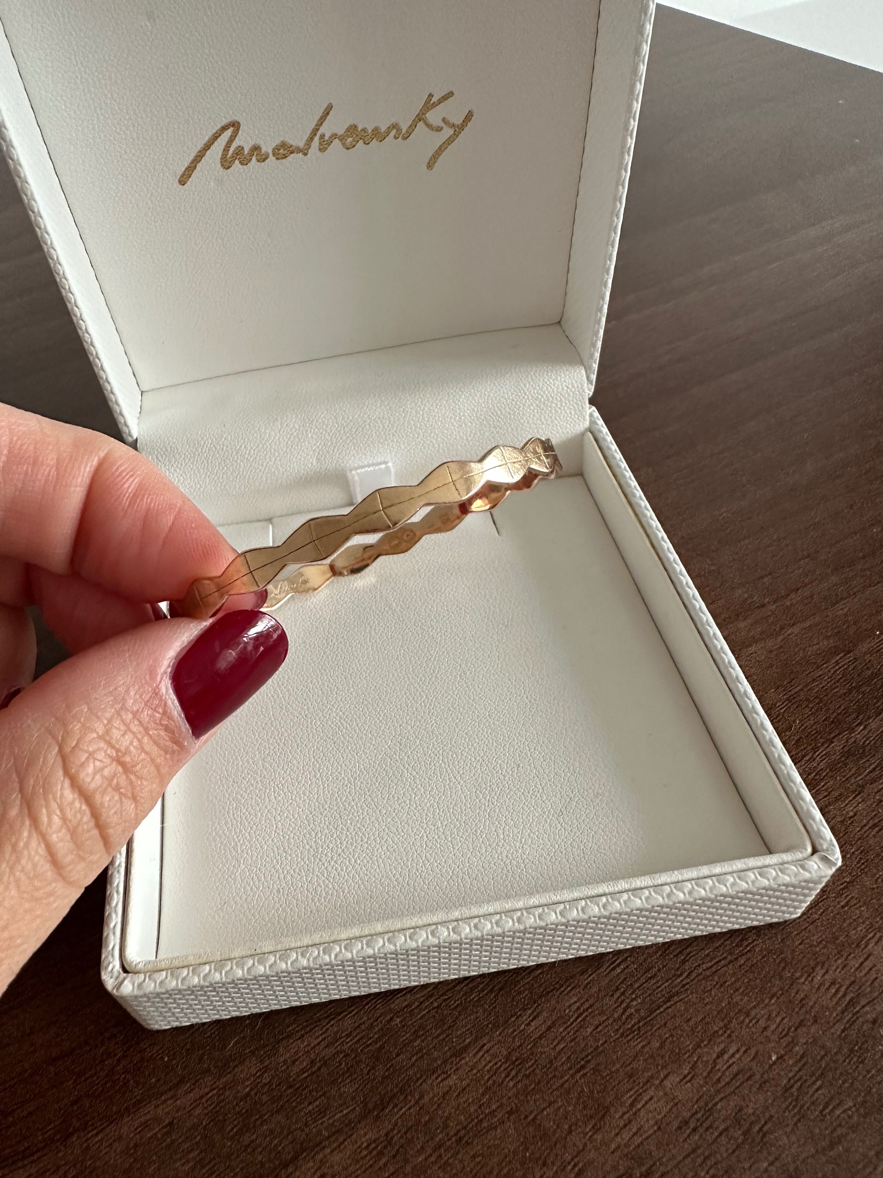 Vand bratara Malvensky, aur roz, 14KT
