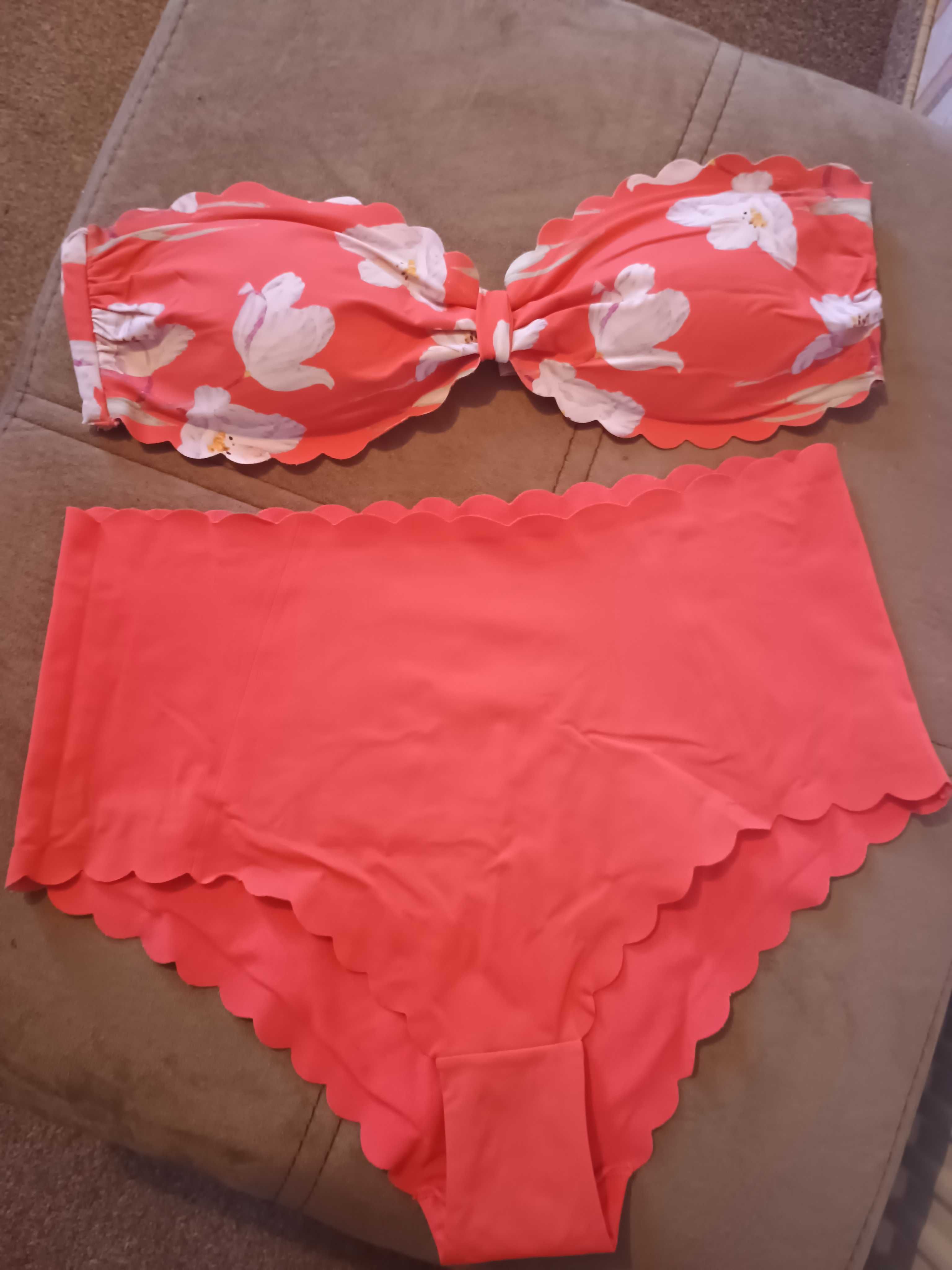 H&M бански костюм коралов