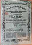 titlu stat 2000 Goldmark  1928 Germania bond marci aur  neincasat