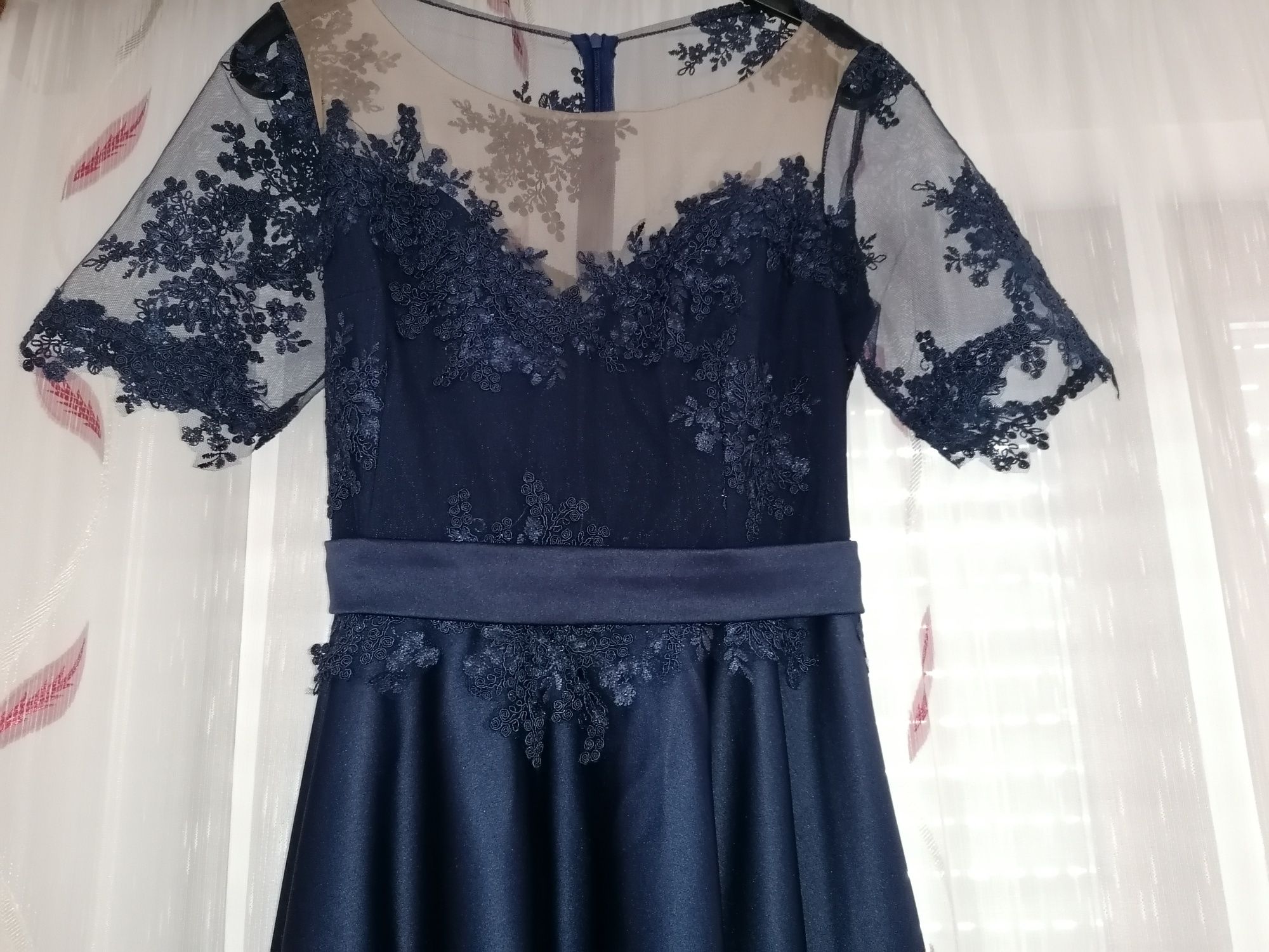 Rochie elegantă navy blue , făcută la comandă