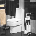 Suport hartie si perie WC Aluminio Alicante |WNK 910962 Argintiu